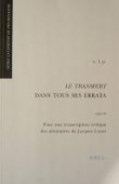 Le transfert dans tous ses errata