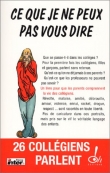 Ce que je ne peux pas vous dire