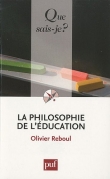 Couverture du livre La philosophie de l'éducation La philosophie de l'éducation