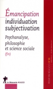 Couverture du livre Revue du MAUSS, N° 38 : Emancipation, individuation, subjectivation Revue du MAUSS, N° 38 : Emancipation, individuation, subjectivation